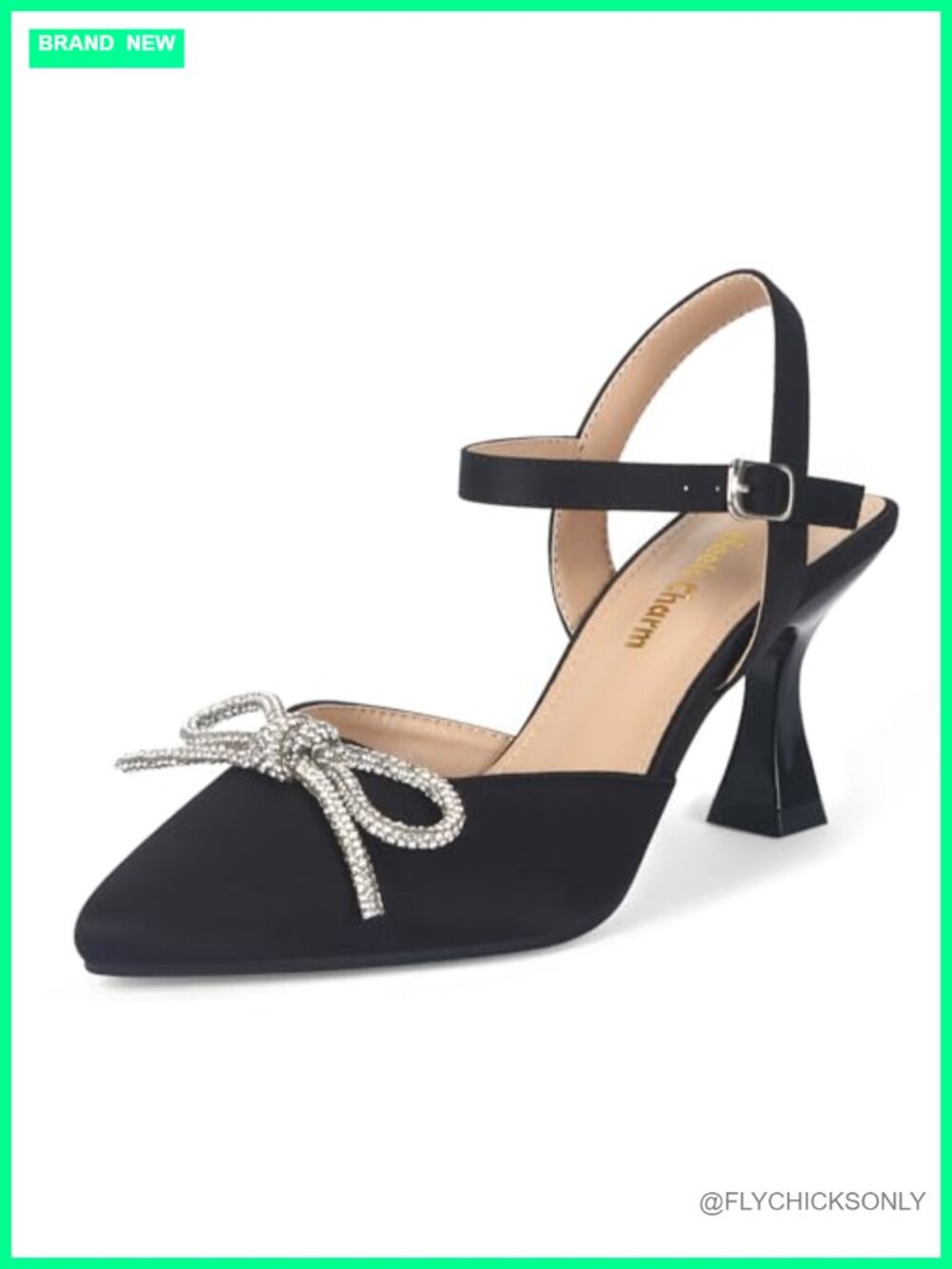 Women's Stiletto Pumps Pointed Toe Ankle Strap High Heel Slingback